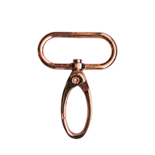 Musketonhaak - rosé goud / koper - 25 mm